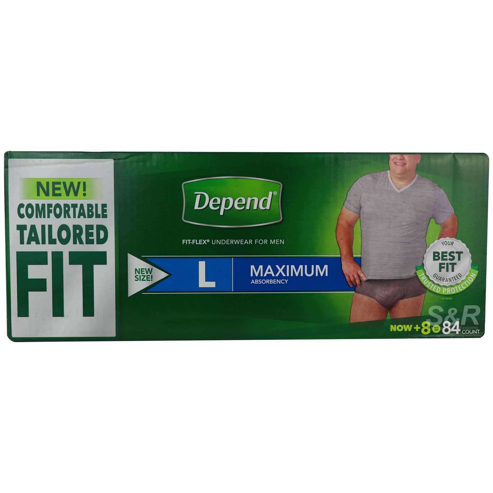 Depend FitFlex Large Men Underwear 84pcs